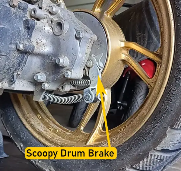 scoopy drum brake offering poor braking
