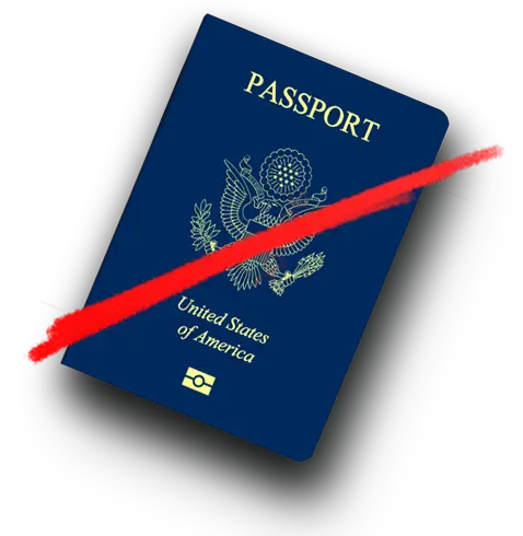 치앙마이에서 스쿠터를 렌트할 때 고객이 스쿠터 허브에 여권을 맡길 필요가 없음을 나타내는 여권 이미지