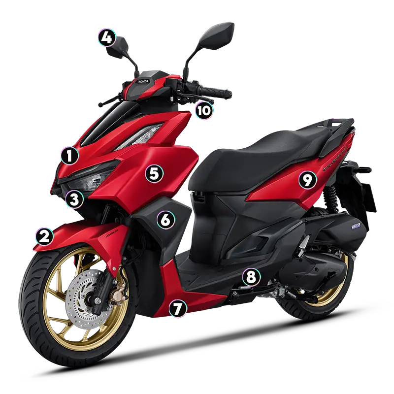 honda click 160 in red