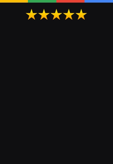 저희의 5성급 리뷰를 보여주는 스쿠터 허브 구글 리뷰 박스