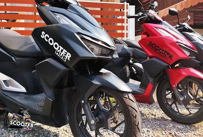 three scooter hub honda click rental scooters