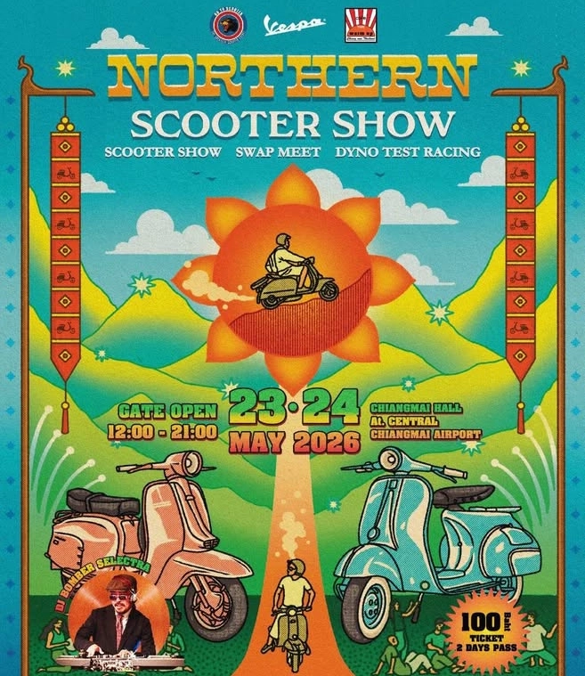poster for the northern scooter show 2026 in chiang mai