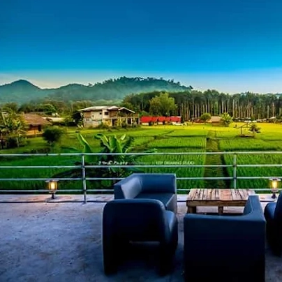 Napa Phupa 草莓园主楼的照片，描绘了一个可以放松的宁静农场